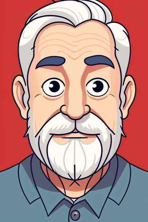 a handsome older guy with gray hair
